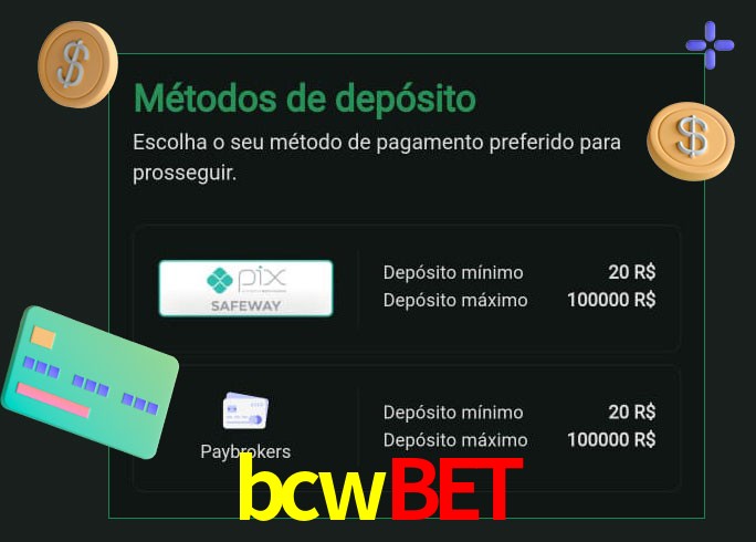 O cassino bcwbet oferece uma grande variedade de métodos de pagamento